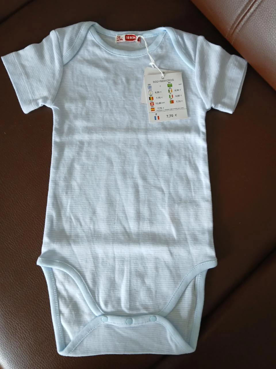 bodie manches courtes garcon DPAM 81 cm 18 mois